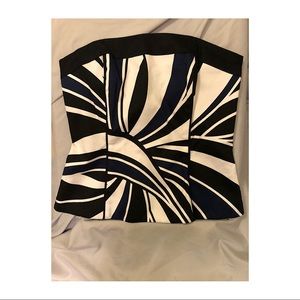 WHBM Black/White Bustier